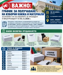 Предават изборните материали за втория тур в общините от област Плевен